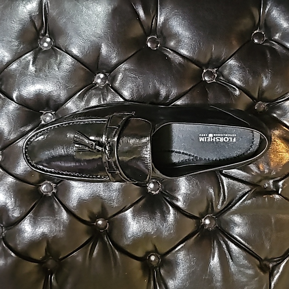 Flosheim Como Black Leather Slip On